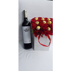 Ferero Rocher, Flower Box & Wine