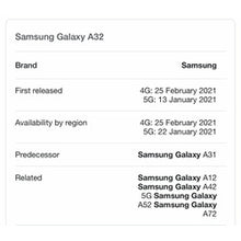 Load image into Gallery viewer, SAMSUNG GALAXY A32
